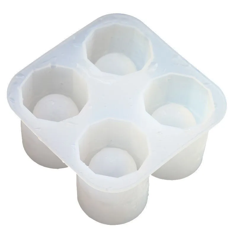 Square Ice Cup Mold – 4-Compartment Ice Cube Tray for DIY Summer Drinks, Edible Ice Glass Maker for Whiskey, Cocktails, and Juice